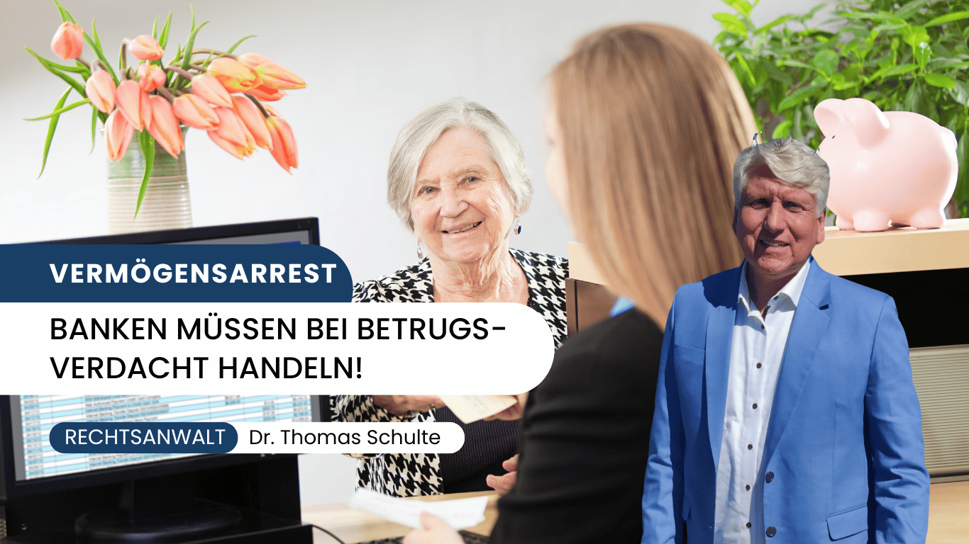 Banken müssen bei Betrugs- verdacht handeln! - Dr Thomas Schulte