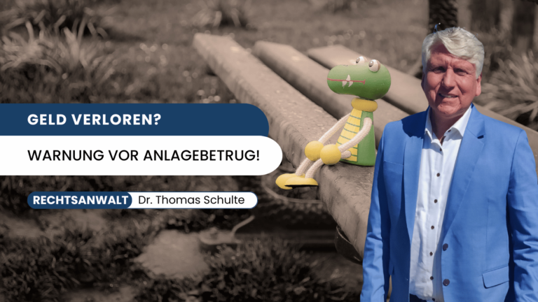 Warnung vor Anlagebetrug! - Dr Thomas Schulte