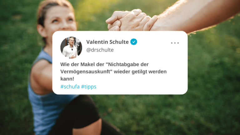 Wie der Makel der Nichtabgabe der Vermögensauskunft wieder getilgt werden kann - Dr Thomas Schulte